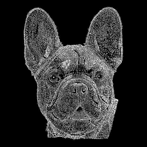 Men's Word Art Hooded Sweatshirt - French Bulldog - Picture 2 of 2